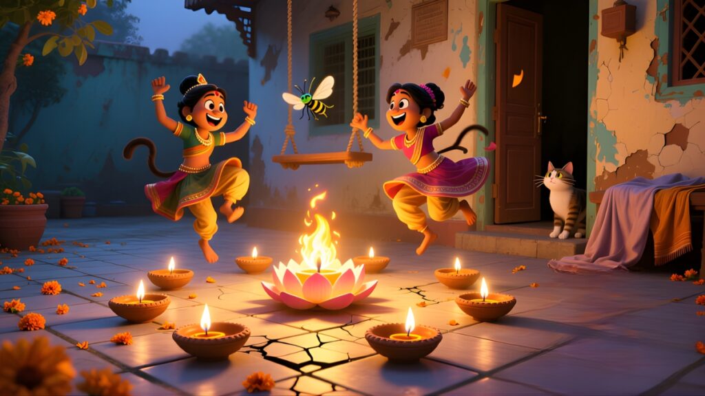 Funny Diwali Stories for Kids 3 The Dancing Diyas