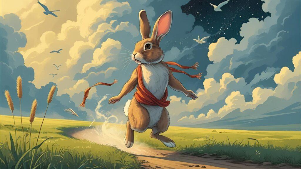 7 Short Mythology Stories for Kids 9 The Rabbit Who Raced the Wind
