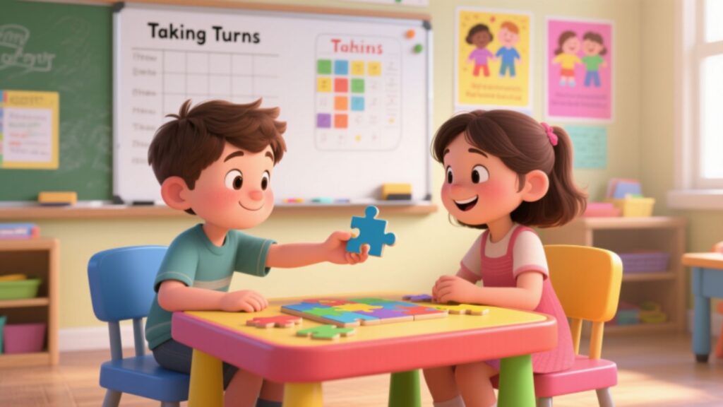 7 Social Stories for Kids with Odd 3 Taking Turns Is Fun