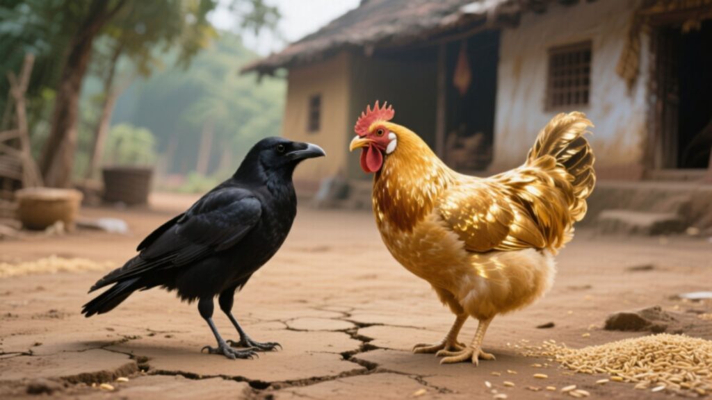 Collection of 10 Telugu Stories for Kids  6 The Crow and the Golden Hen