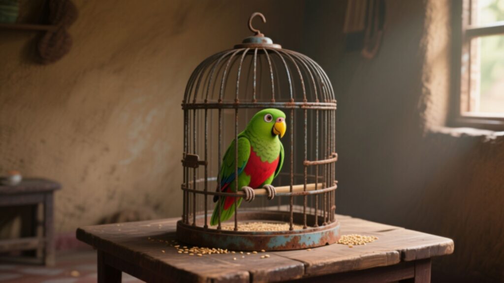 Collection of 10 Telugu Stories for Kids  7 The Parrots Tiny Cage