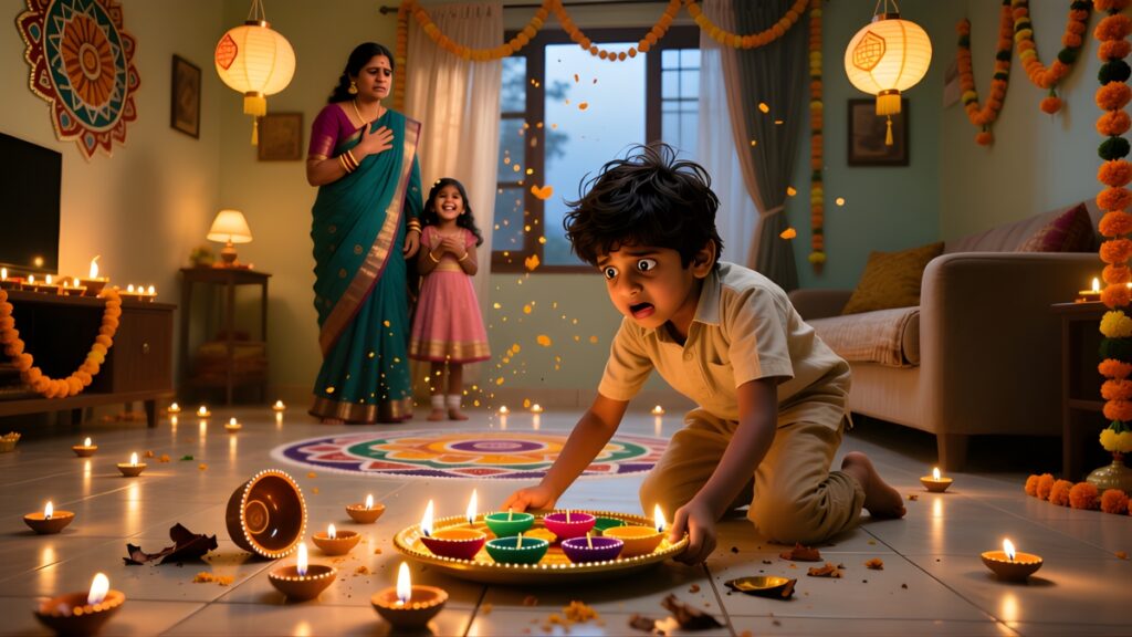 Short Funny Diwali Stories 5 Arjuns Colorful Mishap 1