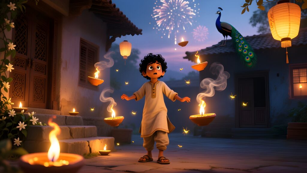 Diwali Stories for Kids 4 Kabir and the Dancing Diyas