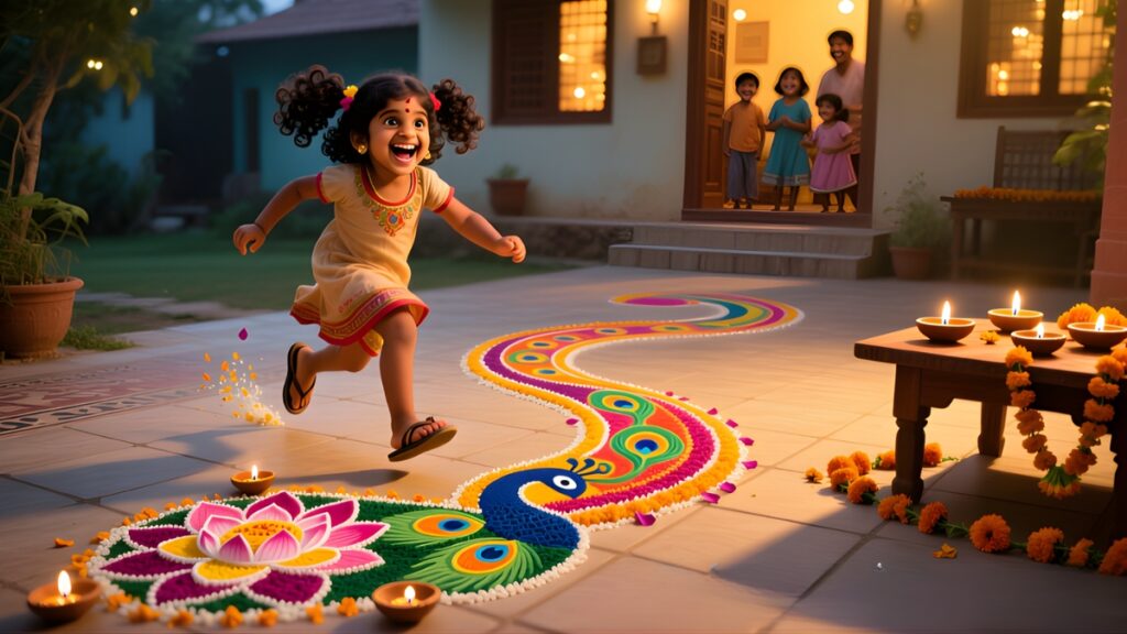 Funny Diwali Stories for Kids 4 Nainas Rangoli Runaway