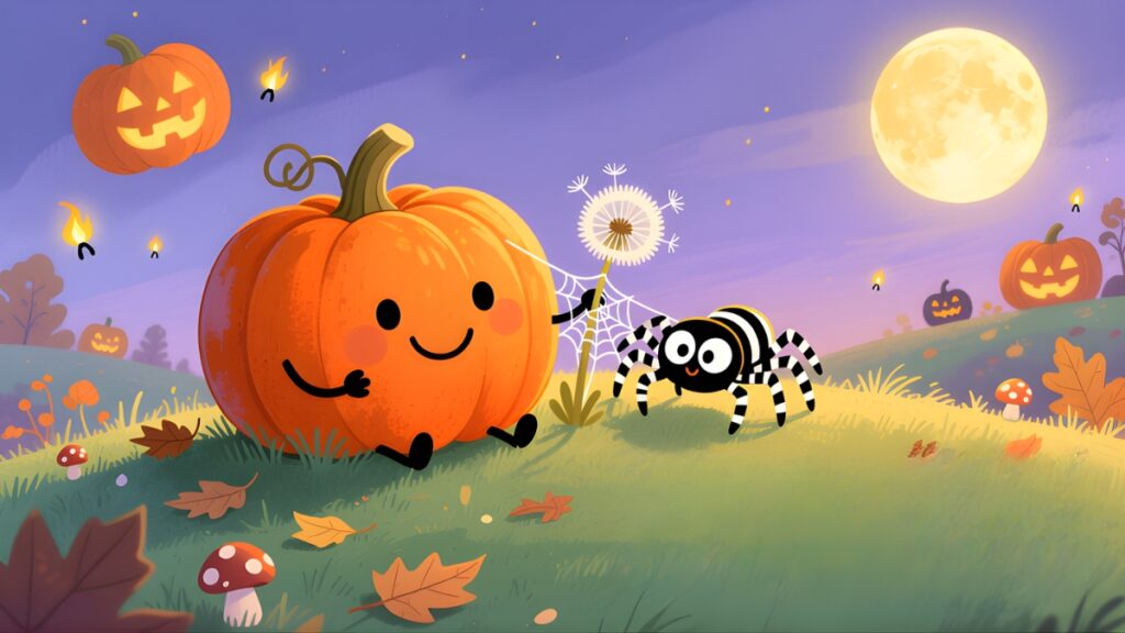Halloween Pumpkin Story for Preschoolers 5 Pumpkin and the Friendly Spider