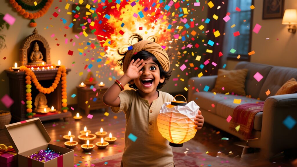 Funny Diwali Stories for Kids 8 The Confetti Catastrophe 1