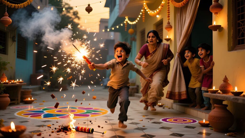 Short Funny Diwali Stories 9 The Firecracker Fiasco