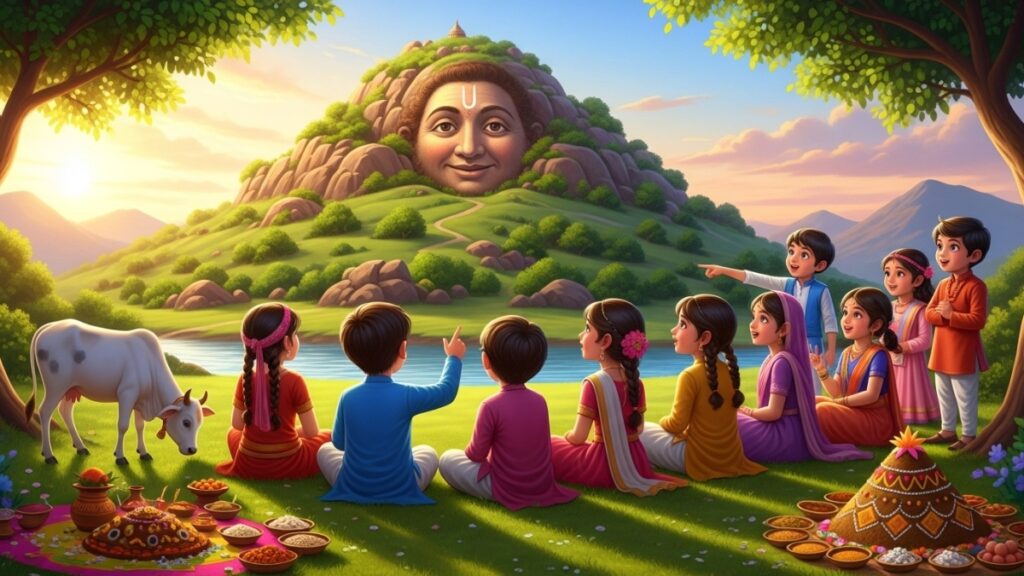 Govardhan Puja Story for Kids in English 6 The Hill That Could Talk
