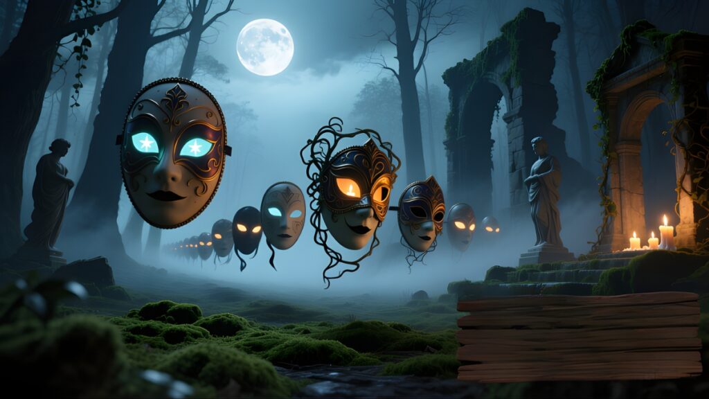 The Moonlit Parade of Masks