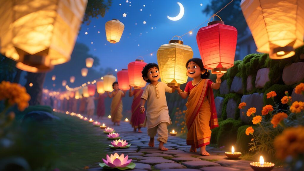 Short Diwali Stories for Kindergarten 6 The Paper Lantern Parade 1