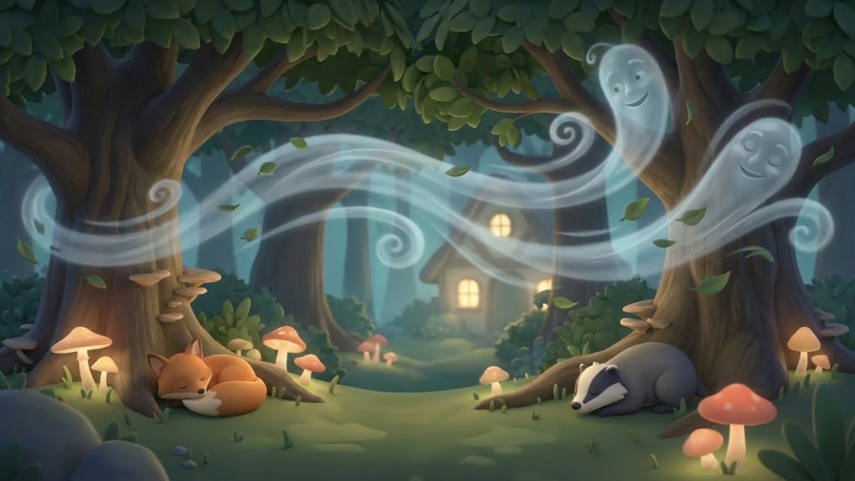 The Quiet Forest and the Laughing Wind Bedtime Storis for