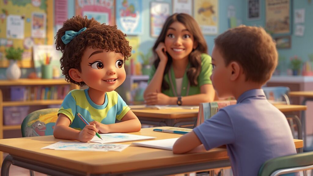 Chloe Learns to Respect Personal Space in the Classroom