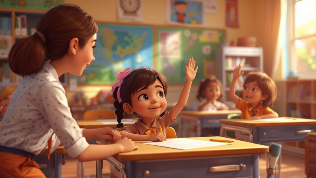 Ella Learns to Raise Her Hand Before Speaking
