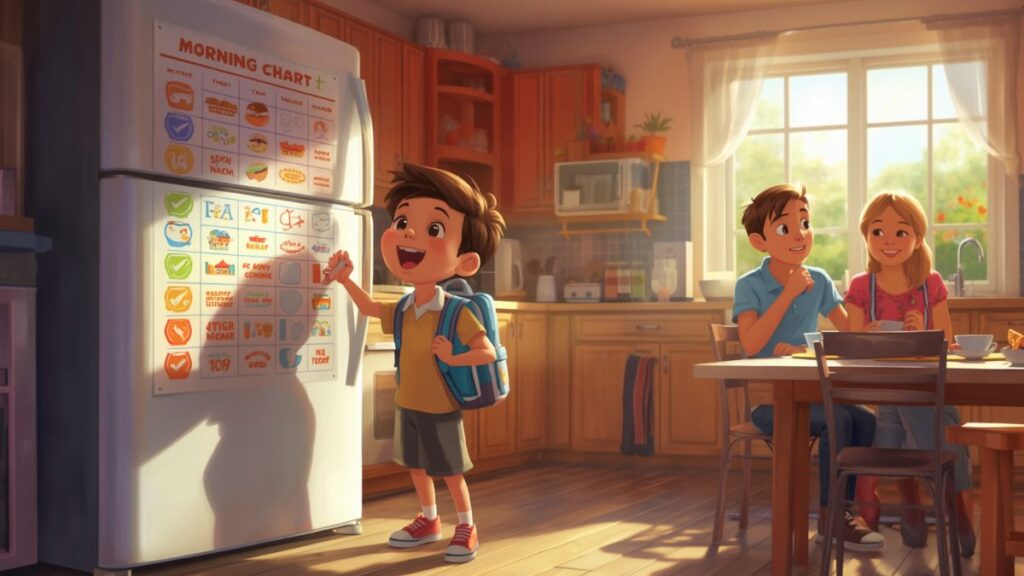 Ethan Learns to Follow a Visual Morning Routine