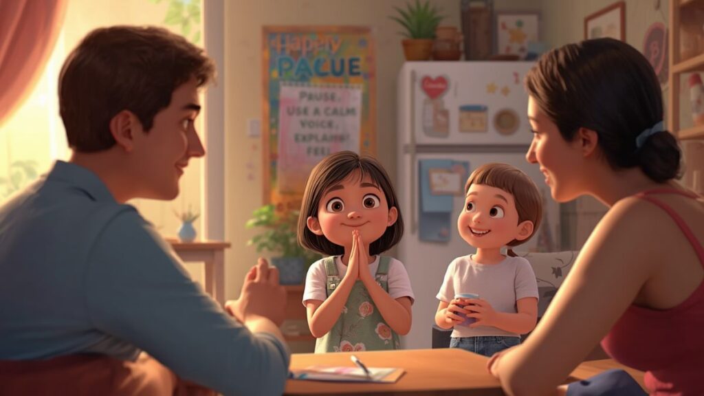 Grace Learns to Use a Calm Voice During Family Discussions