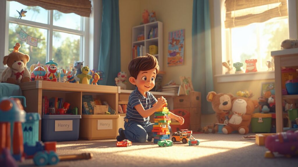 Henry Learns to Put Away His Toys Before Starting Something New