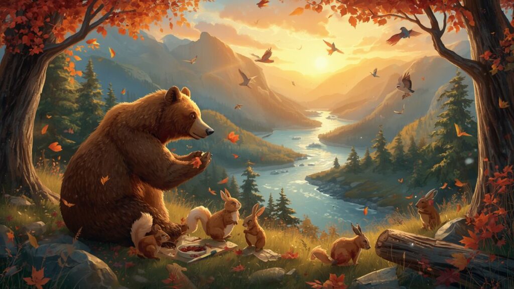 The Bear Who Painted the Autumn Leaves