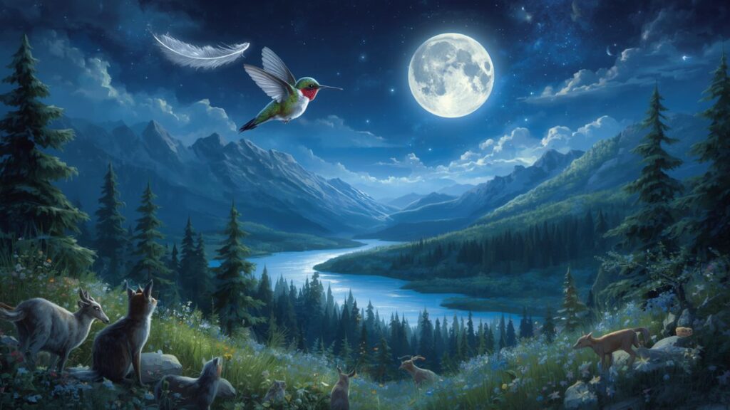 The Moon's Silver Feather