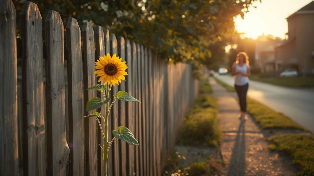The Sunflower by the Fence