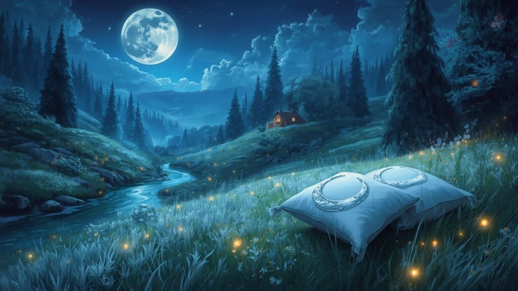 The Two Pillows Beneath the Same Moon