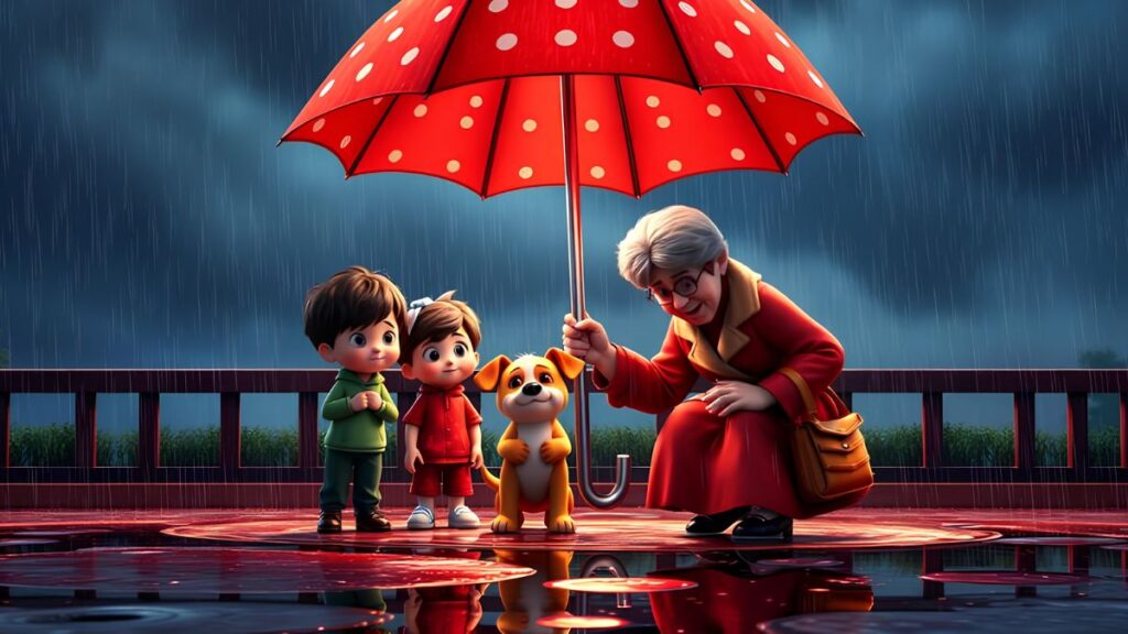 The Brave Umbrella on a Rainy Day
