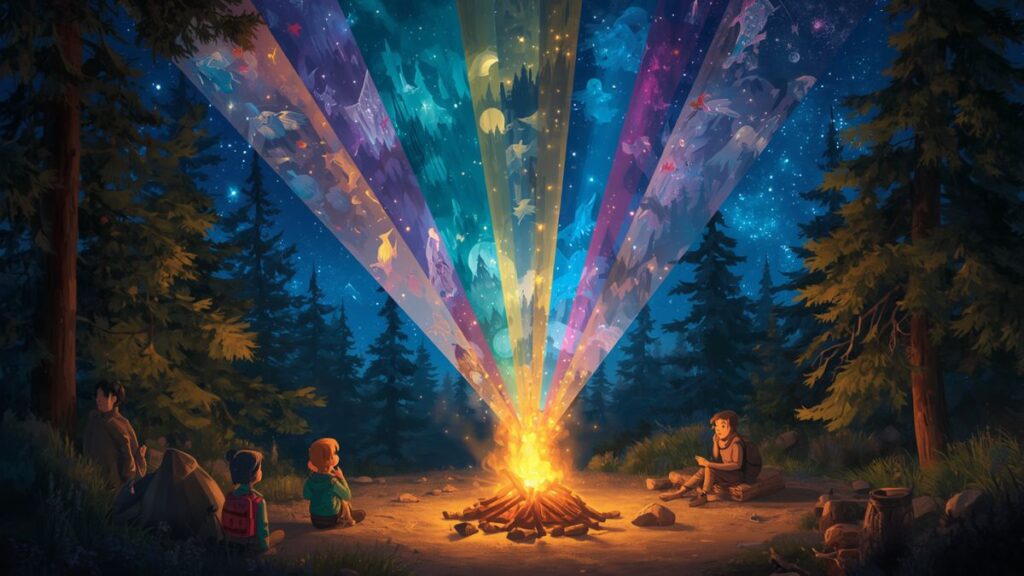 The Campfire That Painted the Night Sky