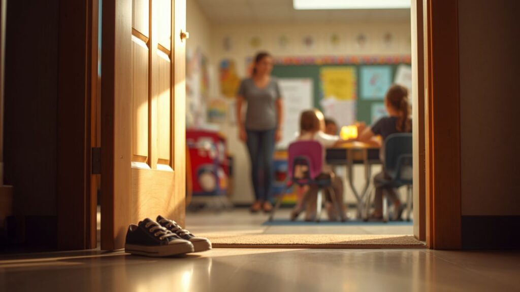 The Pair of Shoes by the Classroom Door