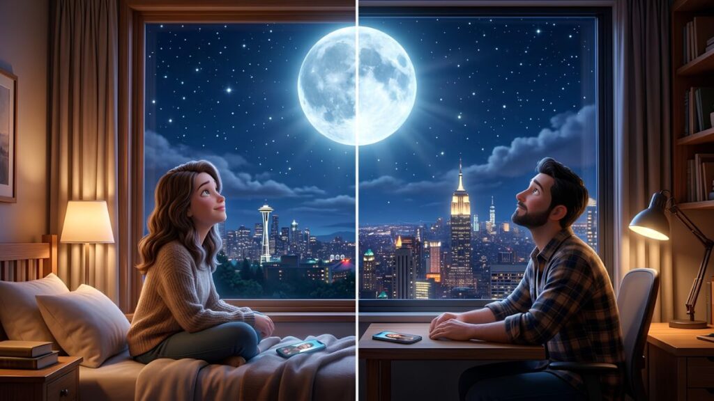 The Same Moon Above Us classica.fm August 18, 2026 Sumit Cute Sleep Stories for Boyfriend Long Distance